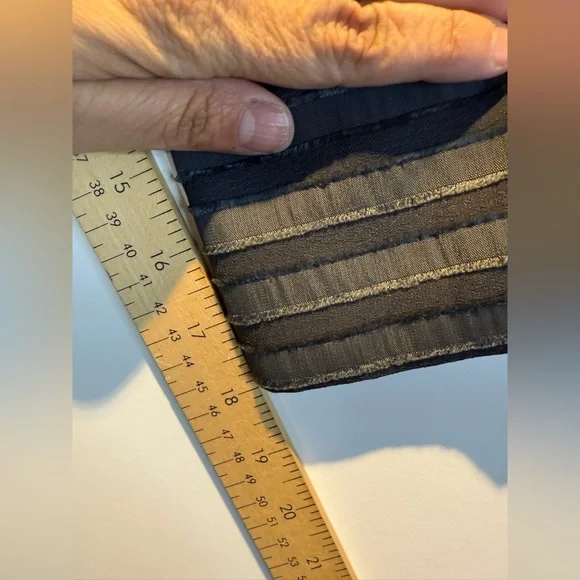 loft blouse women's Square Neck Blouse Gray small some intentional fraying - Picture 5 of 9